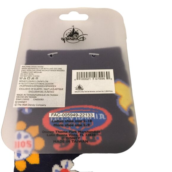 DISNEY PARKS It's a Small World Hello in Many Languages Ladies Crew Socks Size 5 - Picture 4 of 4